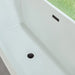 67" x 30" Modern Freestanding Acrylic Soaking Bathtub Glossy White Compact Soaker Tub Chrome Drain VA6820 - HomeBeyond