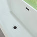 67" x 30" Modern Freestanding Acrylic Soaking Bathtub Glossy White Compact Soaker Tub Chrome Drain VA6820 - HomeBeyond
