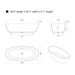 67” x 30" Oval Shaped Stone Resin Freestanding Bathtub, with Polished Chrome Pop Up Drain - HomeBeyond