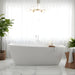67" X 31" Freestanding Acrylic Bathtub, Contemporary Design Soaking Tub with Overflow and Pop - up Drain - HomeBeyond