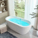 67" x 31" Freestanding Acrylic Bathtub, Modern Stand Alone Soaking Tub with Chrome Finish Round Overflow Pop-up Drain-VA6836 - HomeBeyond