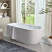 67" x 31" Freestanding Acrylic Bathtub, Modern Stand Alone Soaking Tub with Chrome Finish Round Overflow Pop-up Drain-VA6836 - HomeBeyond