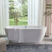 67" x 31" Freestanding Acrylic Bathtub, Modern Stand Alone Soaking Tub with Chrome Finish Round Overflow Pop-up Drain-VA6836 - HomeBeyond