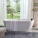 67" x 31" Freestanding Acrylic Bathtub, Modern Stand Alone Soaking Tub with Chrome Finish Round Overflow Pop-up Drain-VA6836 - HomeBeyond