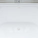 67" x 31" Freestanding White Acrylic Bathtub, Modern Stand Alone Soaking Bathtub with Slotted Overflow and Pop-up Drain - HomeBeyond