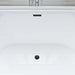 67" x 31" Freestanding White Acrylic Bathtub, Modern Stand Alone Soaking Bathtub with Slotted Overflow and Pop-up Drain - HomeBeyond