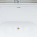 67" x 31" Freestanding White Acrylic Bathtub, Modern Stand Alone Soaking Bathtub with Slotted Overflow and Pop-up Drain - HomeBeyond