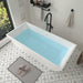 67" x 31" Modern Acrylic Rectangular Flat Bottom Freestanding Soaking Bathtub Center Drain VA6821-L - HomeBeyond