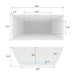 67" x 31" Modern Acrylic Rectangular Flat Bottom Freestanding Soaking Bathtub Center Drain VA6821-L - HomeBeyond