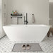 67" x 31" Modern Acrylic Rectangular Flat Bottom Freestanding Soaking Bathtub Center Drain VA6821-L - HomeBeyond