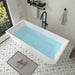 67" x 31" Modern Acrylic Rectangular Flat Bottom Freestanding Soaking Bathtub Center Drain VA6821-L - HomeBeyond