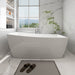 67" x 31" Modern Acrylic Single Slipper Flat Bottom Freestanding Soaking Bathtub Right Drain VA6841 - HomeBeyond
