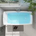 67" x 31" Modern Acrylic Single Slipper Flat Bottom Freestanding Soaking Bathtub Right Drain VA6841 - HomeBeyond