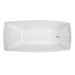 67" x 31" Modern Acrylic Single Slipper Flat Bottom Freestanding Soaking Bathtub Right Drain VA6841 - HomeBeyond