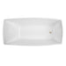 67" x 31" Modern Acrylic Single Slipper Flat Bottom Freestanding Soaking Bathtub Right Drain VA6841 - HomeBeyond