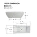 67" x 32" Acrylic Freestanding Bathtub, Bathtubs with Contemporary Design for Soaking and Bathing, Overflow and Pop-up Drain - HomeBeyond