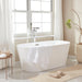 67" x 32" Freestanding Acrylic Bathtub, Modern Stand Alone Soaking Tub with Overflow and Pop-up Drain - HomeBeyond