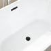 67" x 32" Freestanding Acrylic Bathtub, Modern Stand Alone Soaking Tub with Overflow and Pop-up Drain - HomeBeyond
