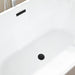 67" x 32" Freestanding Acrylic Bathtub, Modern Stand Alone Soaking Tub with Overflow and Pop-up Drain - HomeBeyond