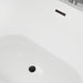 67" x 32" Modern Acrylic Oval Flat Bottom Freestanding Soaking Bathtub with Slotted Overflow VA6815-L - HomeBeyond