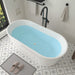 67" x 32" Modern Acrylic Oval Flat Bottom Freestanding Soaking Bathtub with Slotted Overflow VA6815-L - HomeBeyond