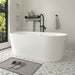 67" x 32" Modern Acrylic Oval Flat Bottom Freestanding Soaking Bathtub with Slotted Overflow VA6815-L - HomeBeyond