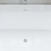 67" x 32" Modern Acrylic Oval Flat Bottom Freestanding Soaking Bathtub with Slotted Overflow VA6815-NLW - HomeBeyond