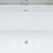 67" x 32" Modern Acrylic Oval Flat Bottom Freestanding Soaking Bathtub with Slotted Overflow VA6815-NLW - HomeBeyond