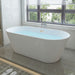 67" x 32" Modern Acrylic Oval Flat Bottom Freestanding Soaking Bathtub with Slotted Overflow VA6815-NLW - HomeBeyond