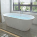 67" x 32" Modern Acrylic Oval Flat Bottom Freestanding Soaking Bathtub with Slotted Overflow VA6815-NLW - HomeBeyond