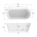 67" x 32" Modern Acrylic Oval Flat Bottom Freestanding Soaking Bathtub with Slotted Overflow VA6815-NLW - HomeBeyond