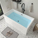 67" x 32" Modern Acrylic Rectangular Flat Bottom Freestanding Soaking Bathtub with Slotted Overflow VA6813B-L - HomeBeyond