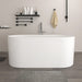67" X 32" Stone Resin Ergonomic Shape Freestanding Bathtub, with Pure White Overflow and Pop Up Drain VA6920-L - HomeBeyond
