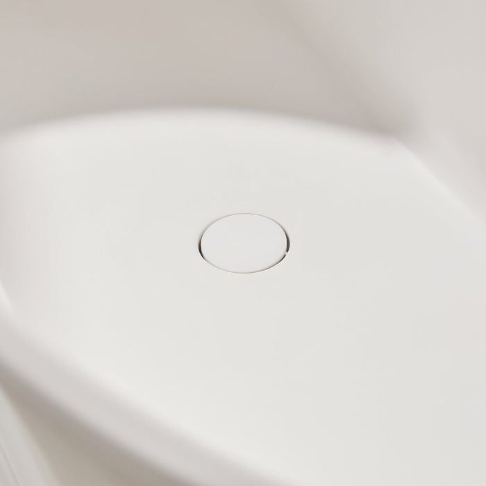 67" X 32" Stone Resin Oval Shape Freestanding Bathtub, with Pure White Overflow and Pop Up Drain VA6919-L - HomeBeyond