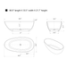 67" x 33" Oval Shaped Stone Resin Freestanding Bathtub, with Polished Chrome Pop Up Drain - HomeBeyond