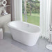 68" or 59" Freestanding Black/White Acrylic Bathtub - HomeBeyond