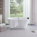 68" or 59" Freestanding Black/White Acrylic Bathtub - HomeBeyond