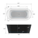 68" or 59" Freestanding Black/White Acrylic Bathtub - HomeBeyond