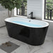 68" or 59" Freestanding Black/White Acrylic Bathtub - HomeBeyond
