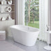 68" or 59" Freestanding Black/White Acrylic Bathtub - HomeBeyond