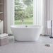 68" or 59" Freestanding Black/White Acrylic Bathtub - HomeBeyond