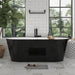 68" or 59" Freestanding Black/White Acrylic Bathtub - HomeBeyond