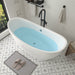 68" x 30" Modern Freestanding Acrylic Soaking Bathtub White Ergonomic Deep Soaker Tub Chrome Drain VA6513 - HomeBeyond