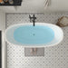 68" x 30" Modern Freestanding Acrylic Soaking Bathtub White Ergonomic Deep Soaker Tub Chrome Drain VA6513 - HomeBeyond