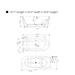 68" x 32" Freestanding Black/White Acrylic Bathtub - HomeBeyond