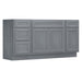 69" Modern Freestanding Oak Bathroom Vanity Base Only – Shaker Style Storage Cabinet with 4 Drawers & 3 Doors VA40153-39-151 - HomeBeyond