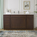 69" Oak Bathroom Vanity Cabinet without Top - 4 Drawers & 3 Doors - HomeBeyond