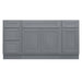69" Oak Bathroom Vanity Cabinet without Top - 4 Drawers & 3 Doors - HomeBeyond