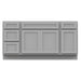 69" Oak Bathroom Vanity Cabinet without Top - 4 Drawers & 3 Doors - HomeBeyond