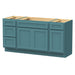 69" Oak Bathroom Vanity Cabinet without Top - 4 Drawers & 3 Doors - HomeBeyond